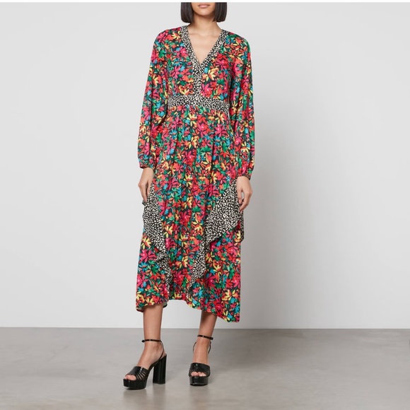 Never Fully Dressed Mixed Print Midaxi Dress - Picture 1 of 5